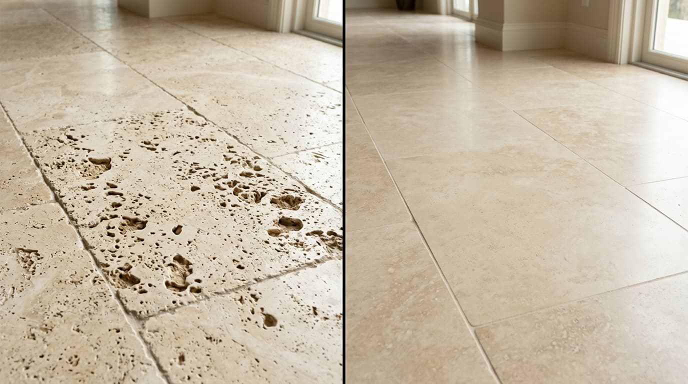 Filled vs. Unfilled Travertine in Tampa Bay: How to Tell What You Have