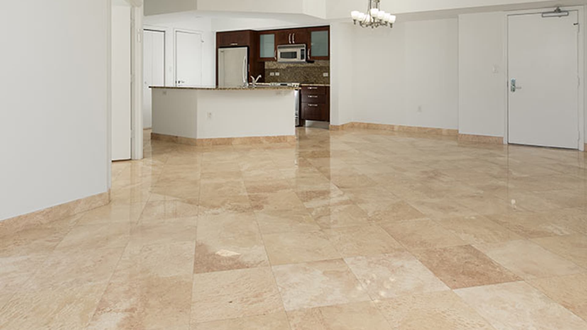 Honed vs polished travertine finishes